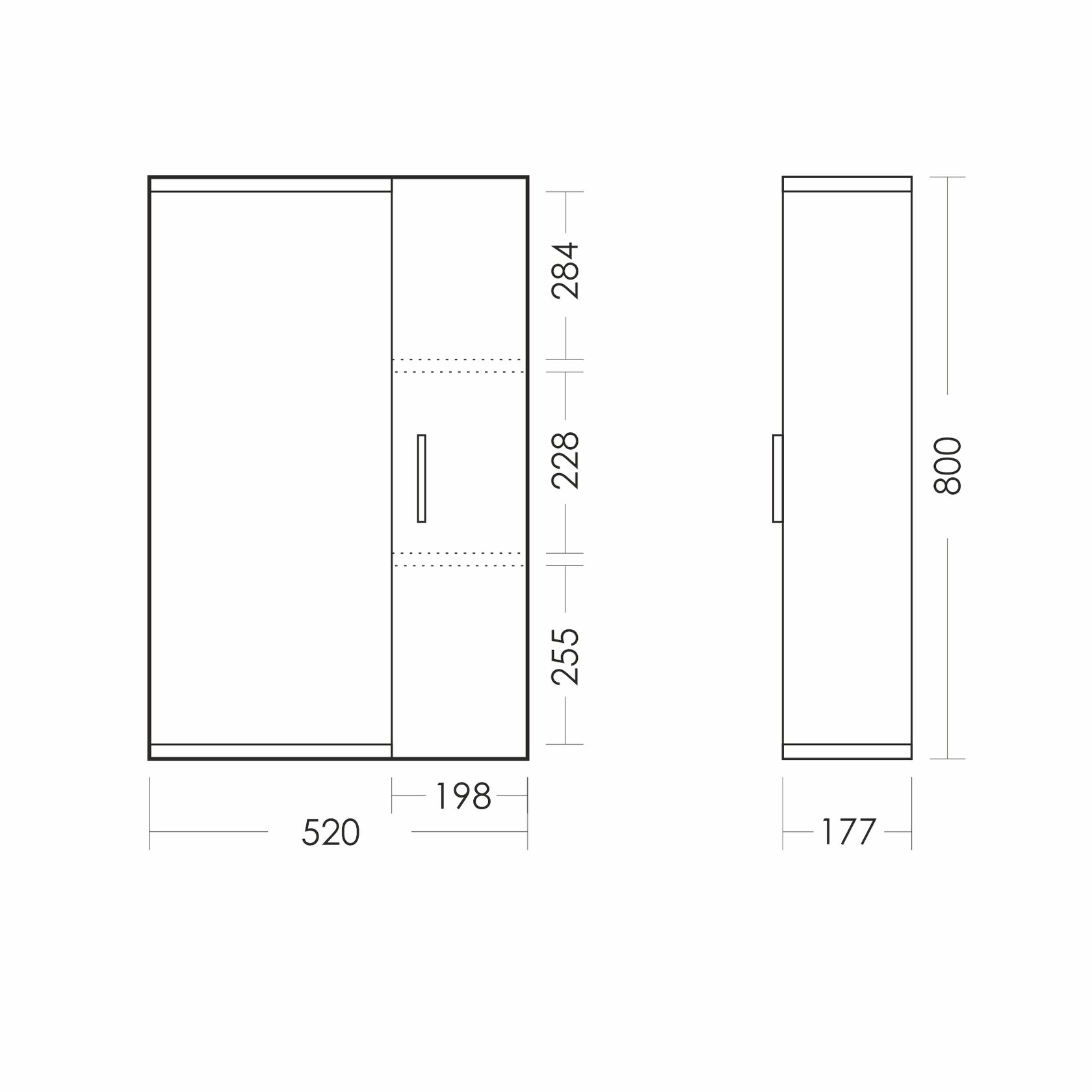 Зеркало Идеал Идеал-01 520х820х176 мм белое IDLSAMR56019W1