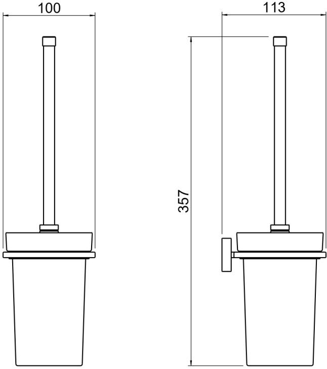 Ершик для унитаза настенный Aquatek Libra хром AQ4310CR