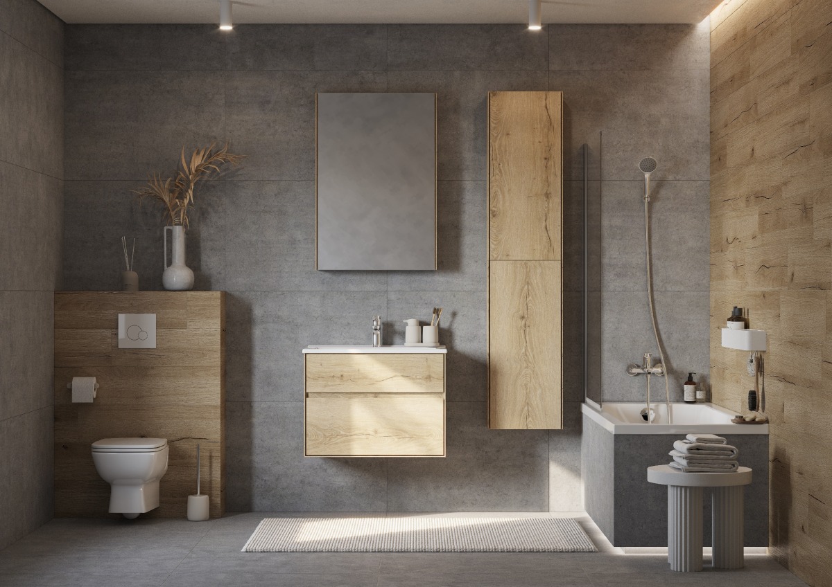 Комплект тумба-умывальник Aquaton Либерти 75 Дуб Эльвезия и раковина Элина 75 1A2795K0LYC70