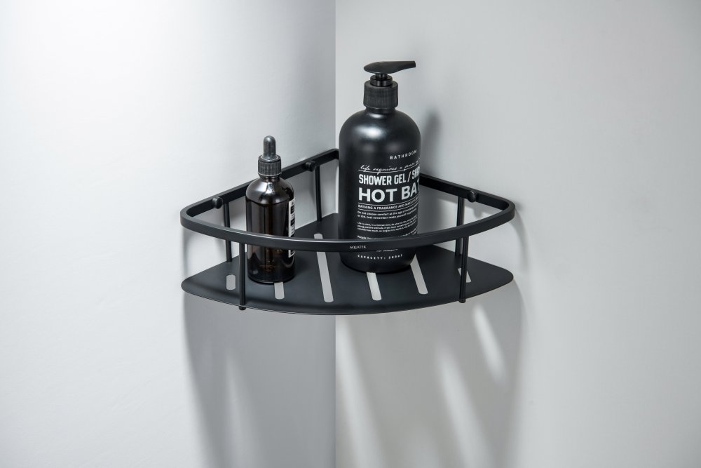 Полка угловая Aquanet AQ4926MB матовый черный AQ4926MB