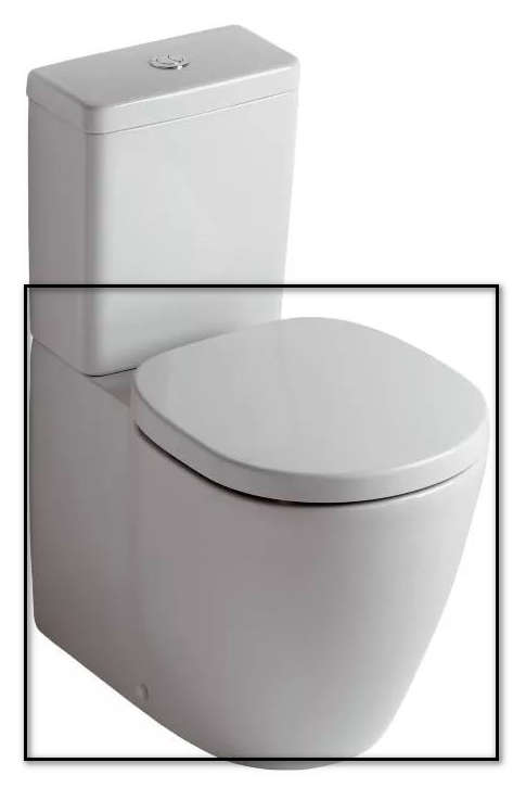 Унитаз напольный пристенный под бачок Ideal Standard Connect Cube E803701