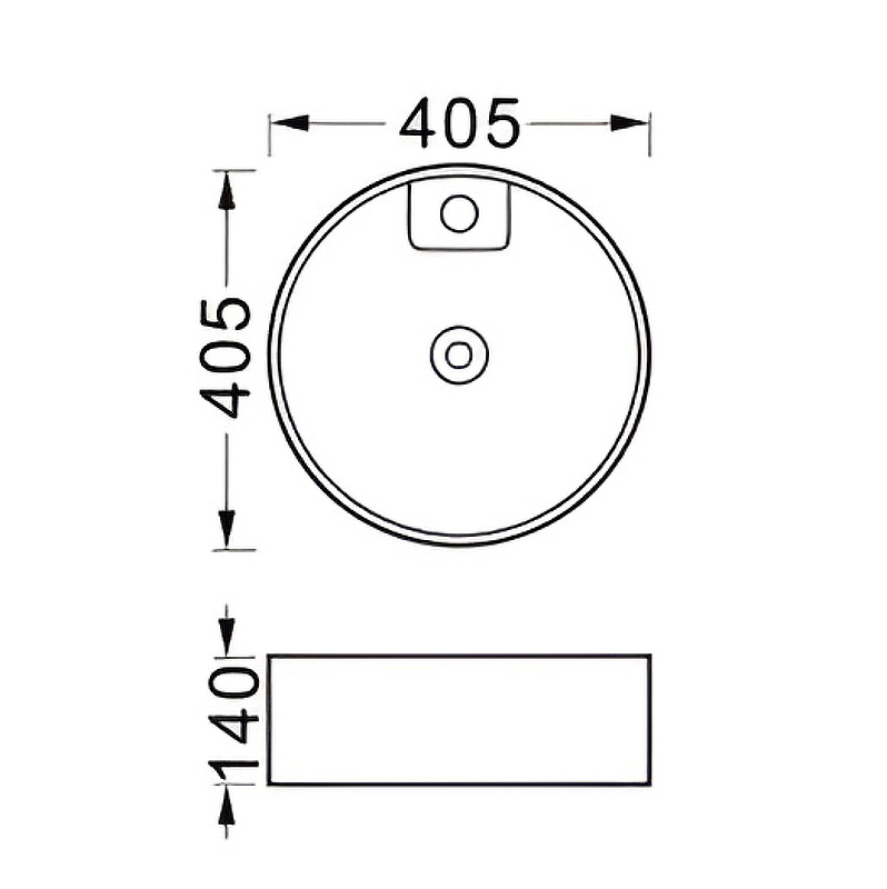 Раковина накладная Aquatek Европа 405x405x140 мм матовый черный AQ5212-MB