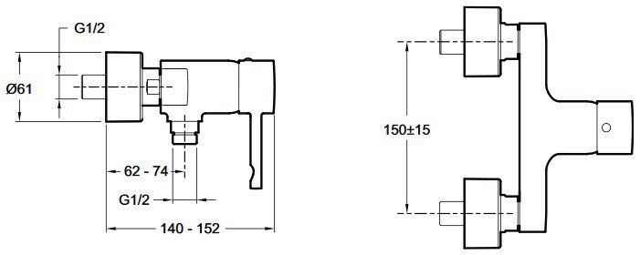 Смеситель для душа Jacob Delafon Cuff E45533-CP