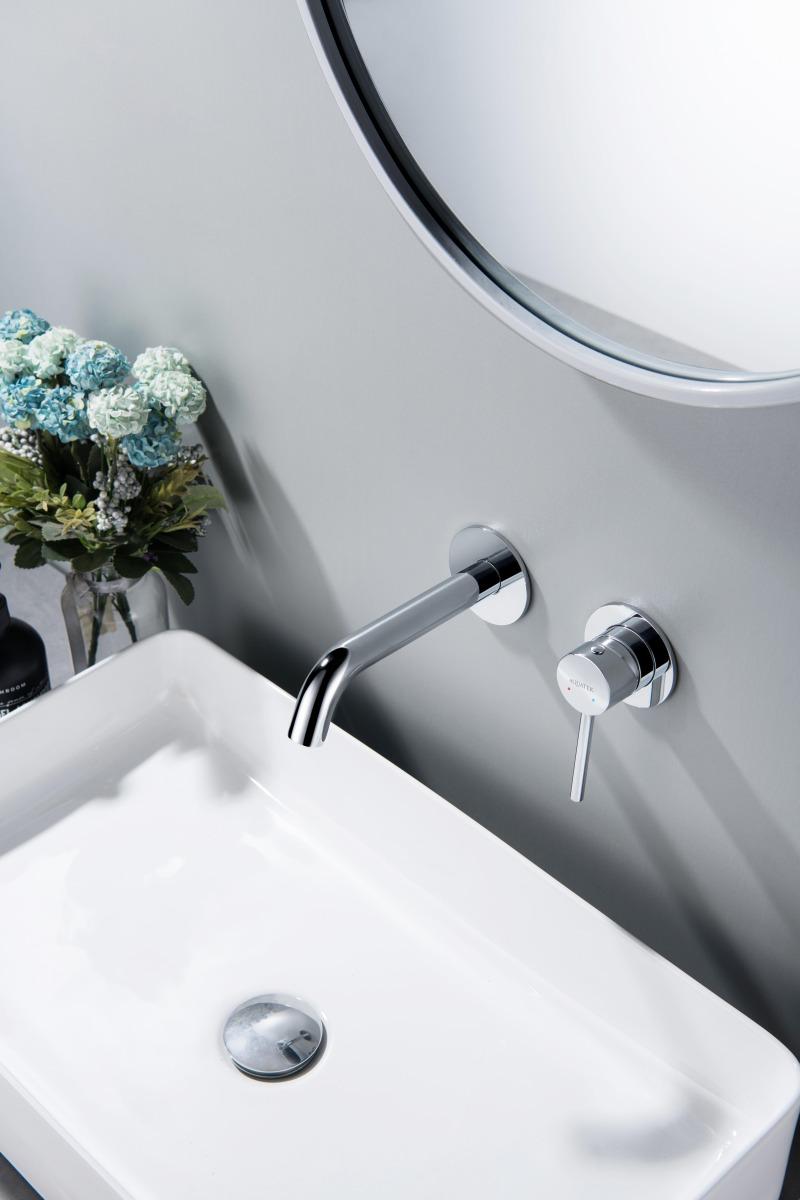 Смеситель для раковины Aquanet Европа AQ1313CR настенный скрытого монтажа хром AQ1313CR