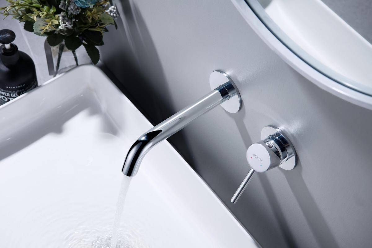 Смеситель для раковины Aquanet Европа AQ1313CR настенный скрытого монтажа хром AQ1313CR