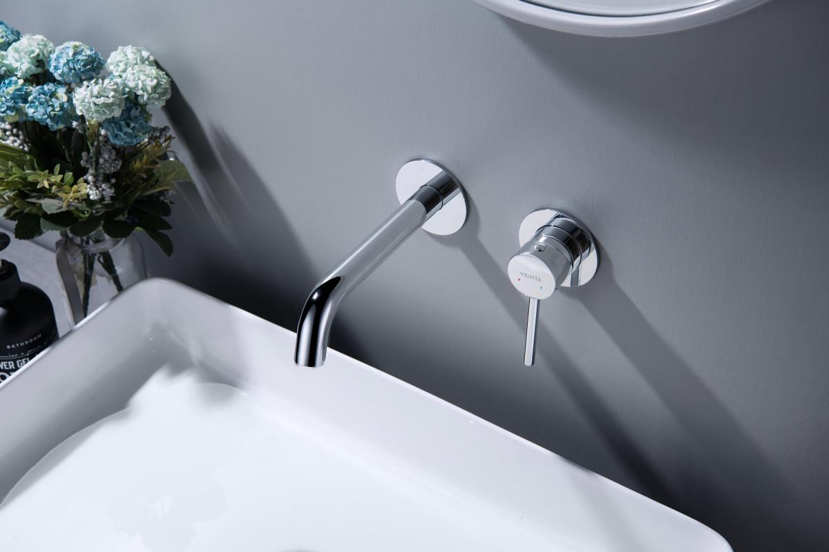 Смеситель для раковины Aquanet Европа AQ1313CR настенный скрытого монтажа хром AQ1313CR