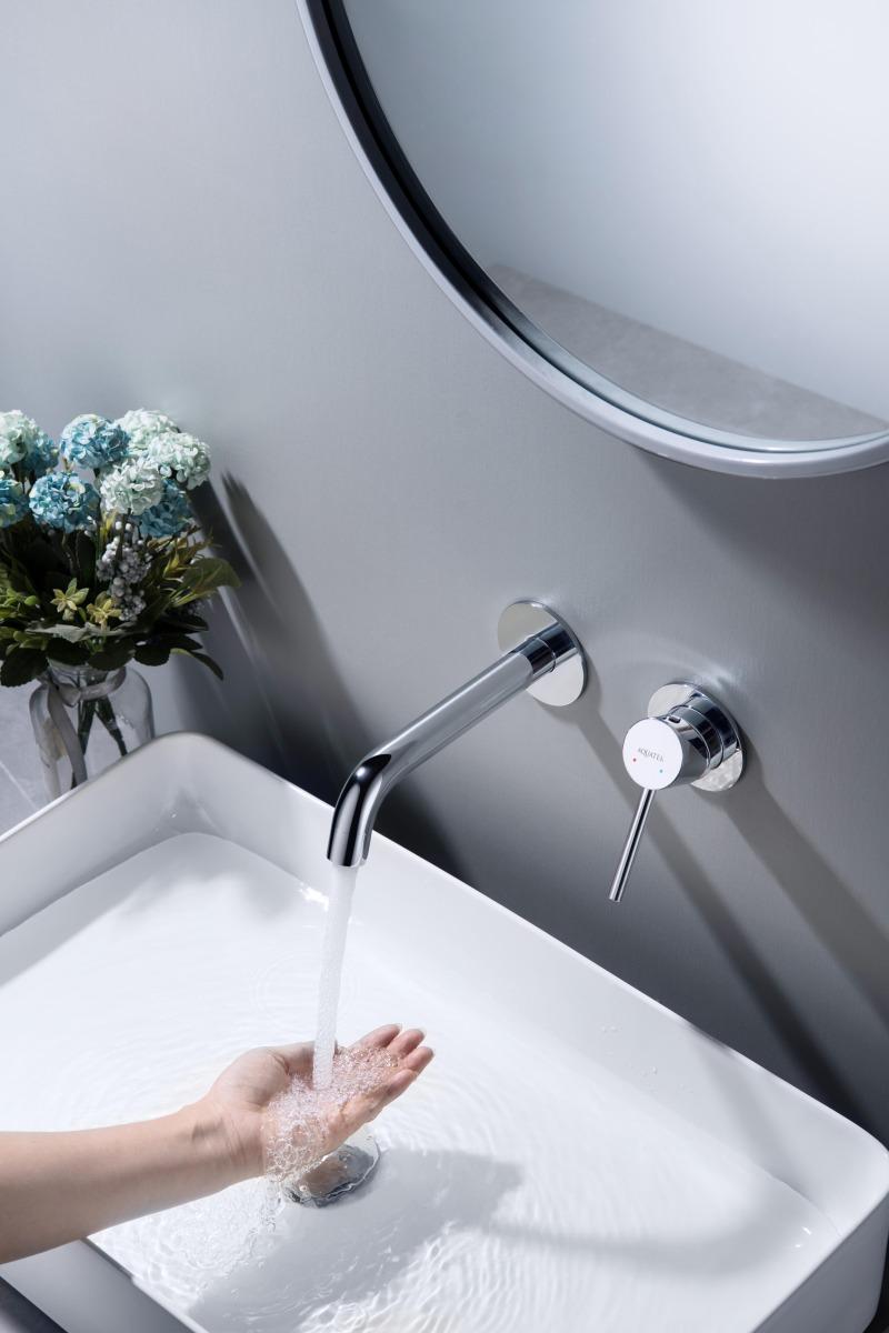 Смеситель для раковины Aquanet Европа AQ1313CR настенный скрытого монтажа хром AQ1313CR