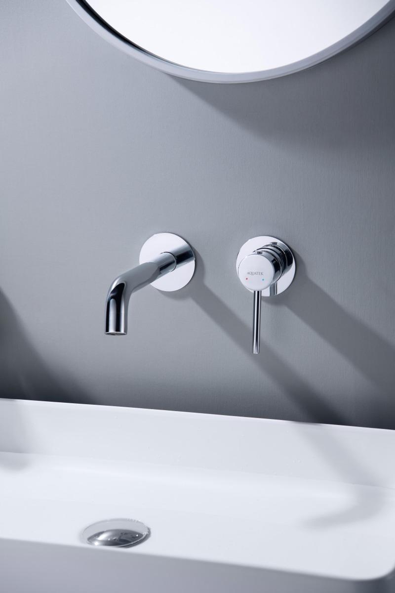 Смеситель для раковины Aquanet Европа AQ1313CR настенный скрытого монтажа хром AQ1313CR