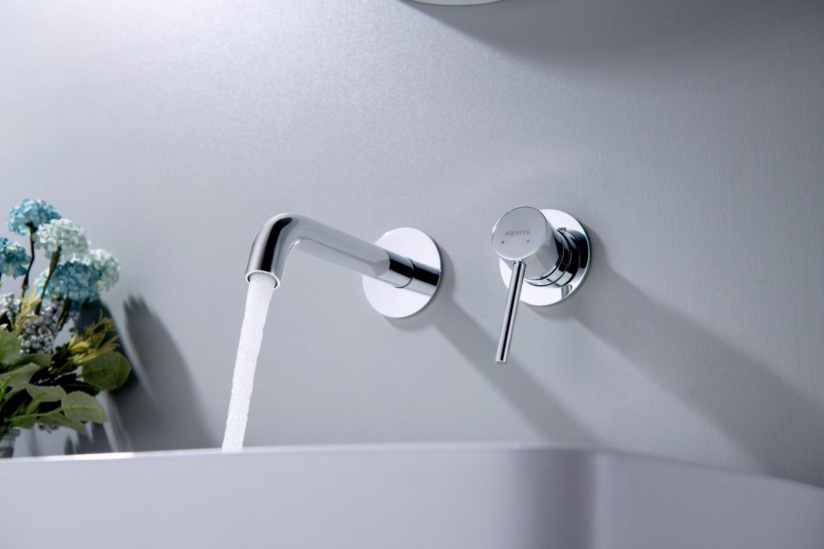 Смеситель для раковины Aquanet Европа AQ1313CR настенный скрытого монтажа хром AQ1313CR