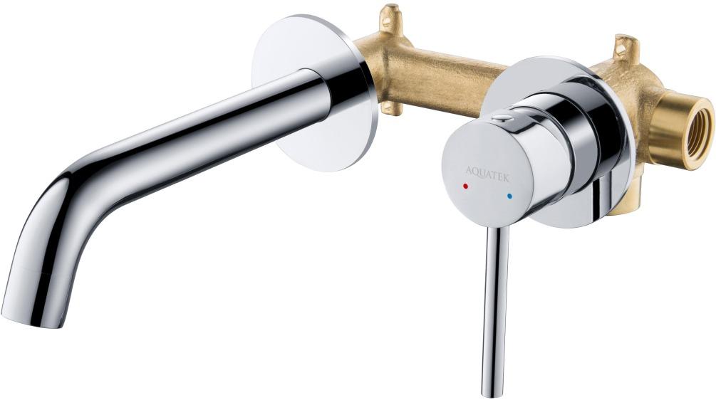 Смеситель для раковины Aquanet Европа AQ1313CR настенный скрытого монтажа хром AQ1313CR