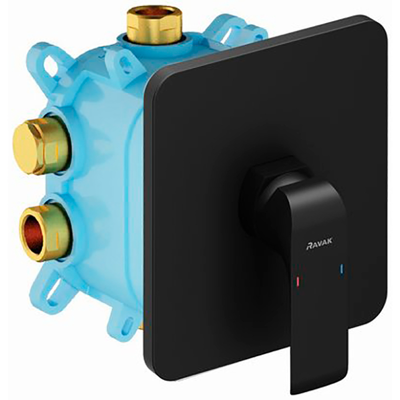 Смеситель скрытого монтажа Ravak Flat FL 066.20 черный X070180