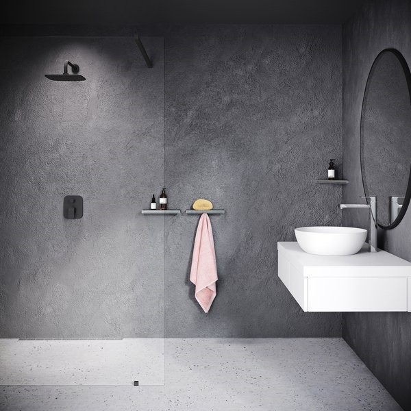 Полка угловая Ravak SLIM C черный/хром X07P576