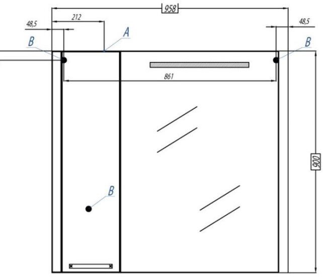 Зеркало-шкаф AQUATON Брайтон 100 венге 1A176702BR500