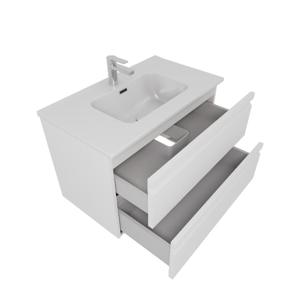 Комплект мебели для ванной AQUATON ВЕГА 80 с раковиной AQ0480-00 белый матовый AQ77080-MW