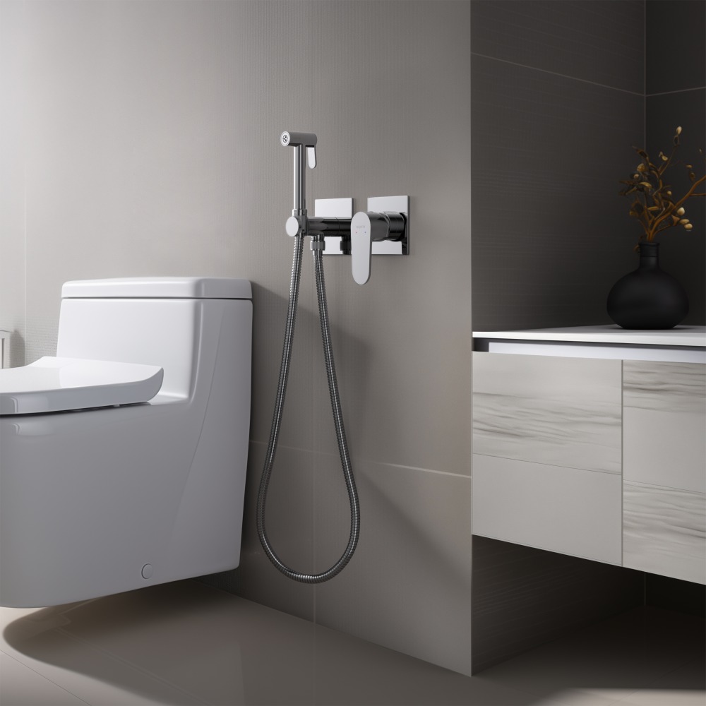 Комплект для гигиенического душа встроенный Aquanet Oberon хром AQ1220CR