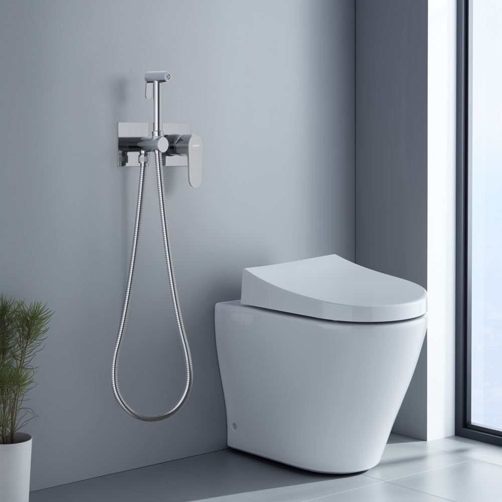 Комплект для гигиенического душа встроенный Aquanet Oberon хром AQ1220CR