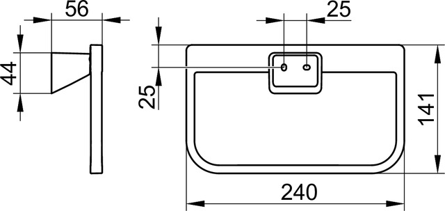 Кольцо для полотенца KEUCO AVENO с клеевым комплектом хром 14621010000