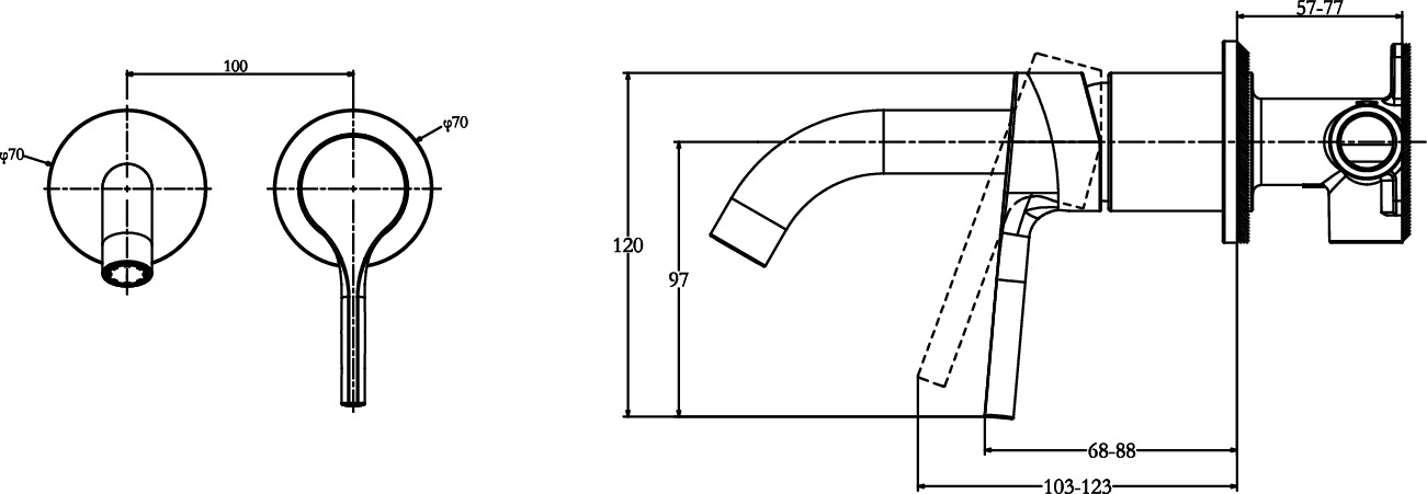 Смеситель для раковины на 2 отверстия Jacob Delafon Elate хром E28318-CP