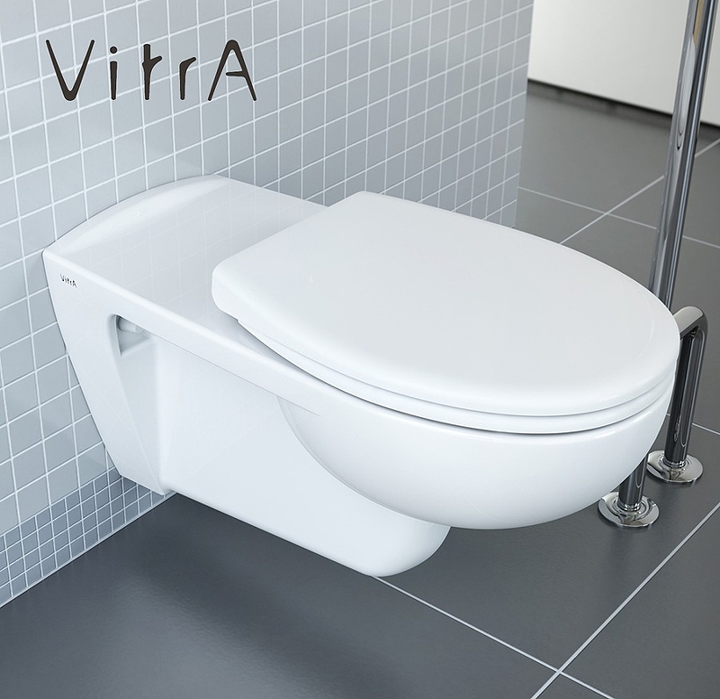 Унитаз подвесной безободковый VitrA Conforma с сиденьем для маломобильных групп 5810B003-6234