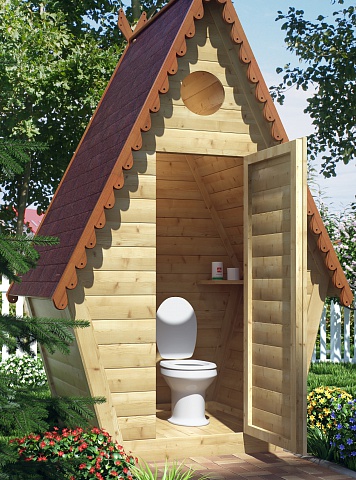 Унитаз напольный Santek Дачный в комплекте с сиденьем 46901100002