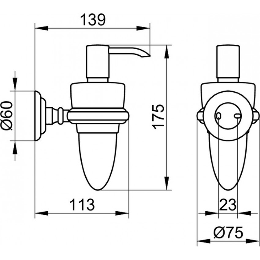 Дозатор жидкого мыла Keuco Astor хром 02152019000