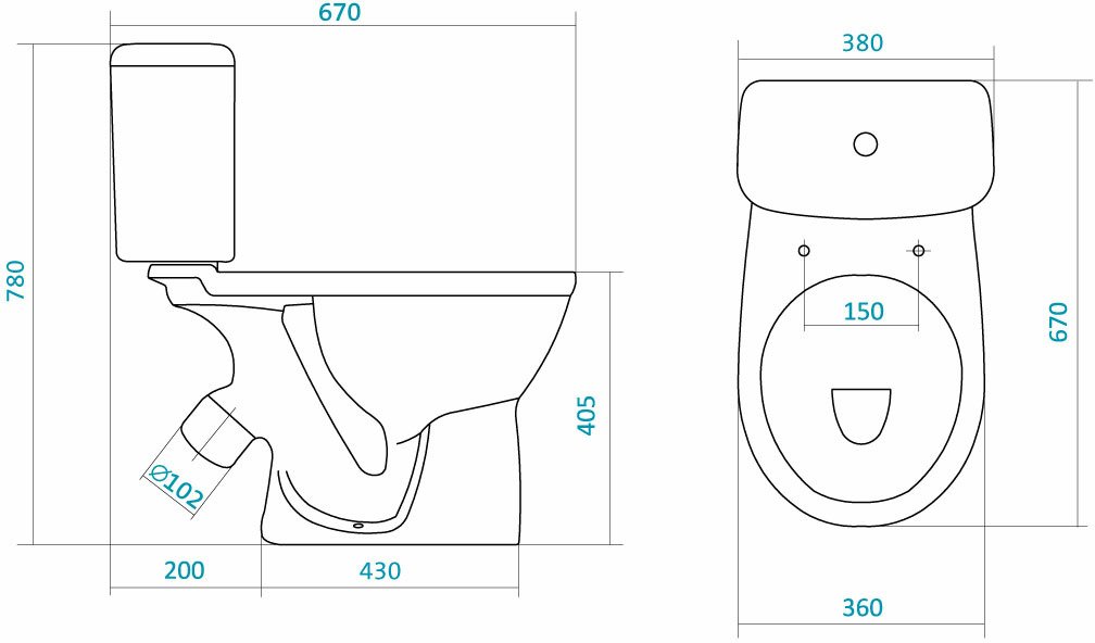 Унитаз-компакт Sanita Luxe Бореаль антивсплеск 2 режима дюропласт 1.WH30.2.143