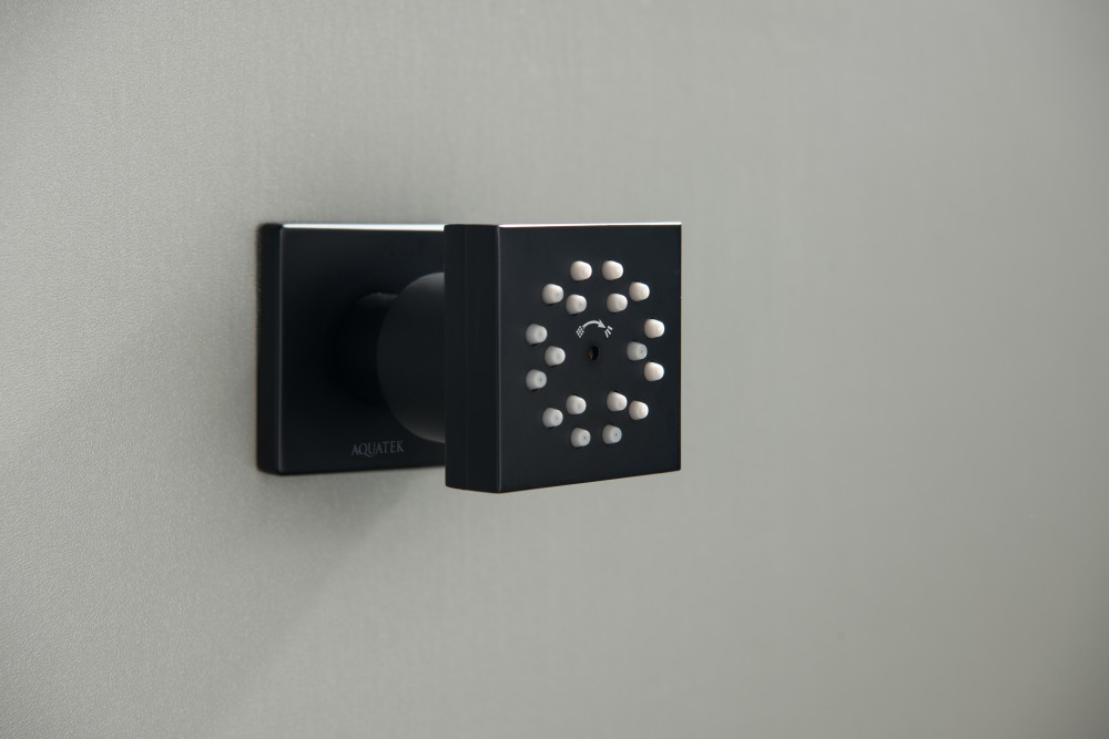 Форсунка боковая Aquanet 50x50 мм матовый черный AQ2098MB