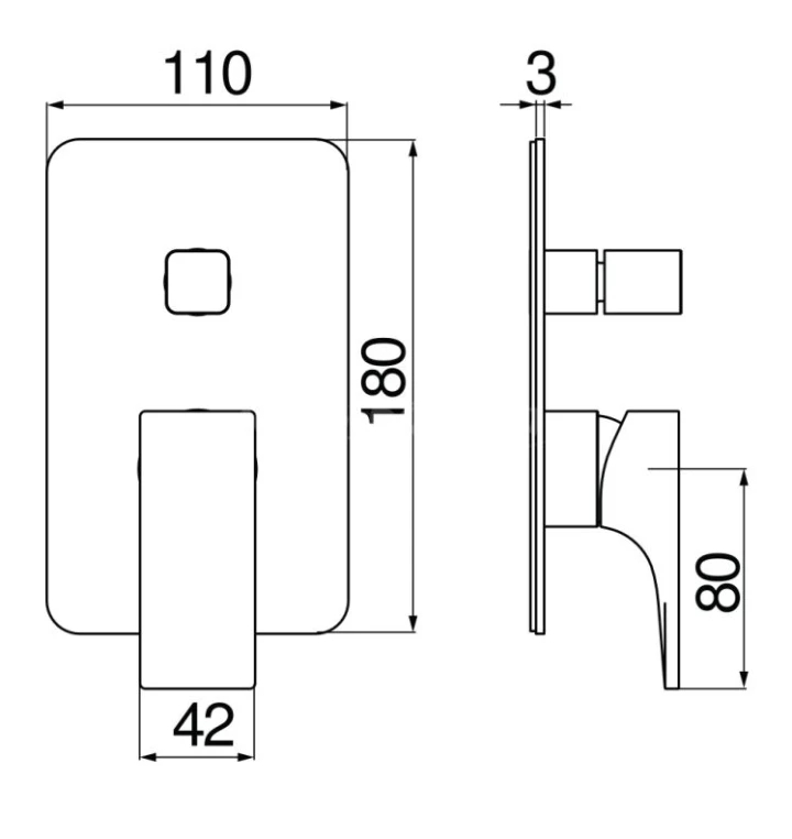 Смеситель для ванны Nobili Seven SE124100BM комплект матовый черный SE124100BM