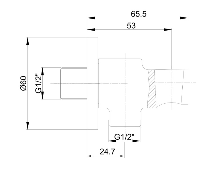 Шланговое подсоединение с держателем для душа TRES 102199603EX