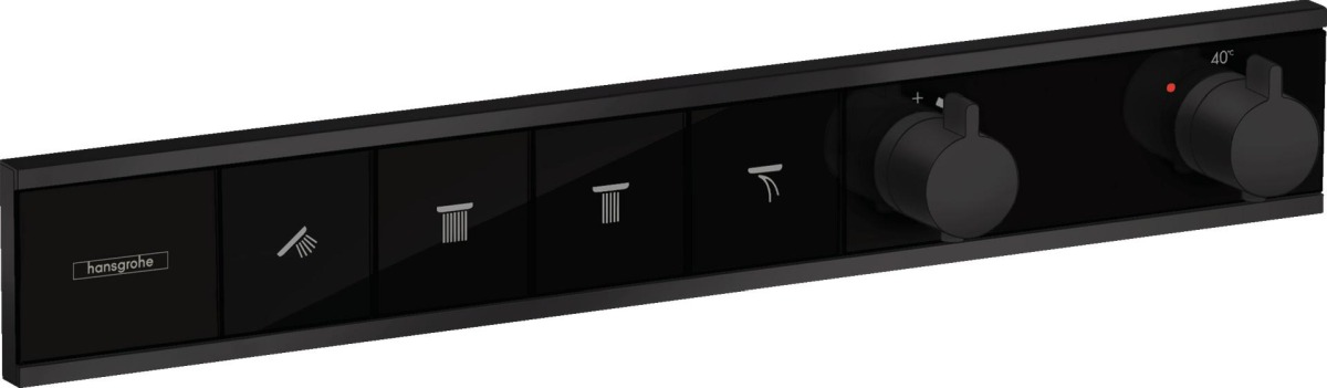Комплект термостатического смесителя для душа Hansgrohe RainSelect матовый черный 15382670/15312180 15382670S