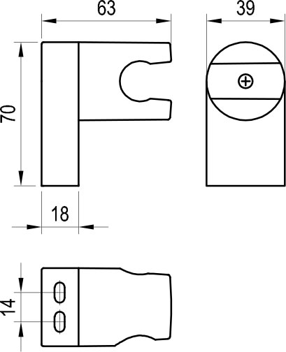 Держатель для душевой лейки поворотный RAVAK 611.00 X07P011