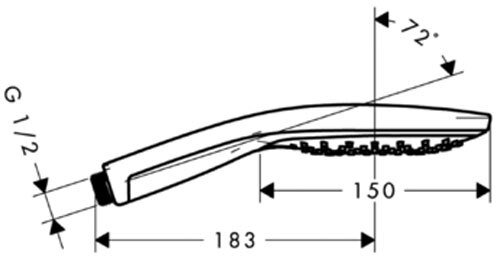 Ручной душ Hansgrohe Raindance Select 150 3jet белый/хром 28587400