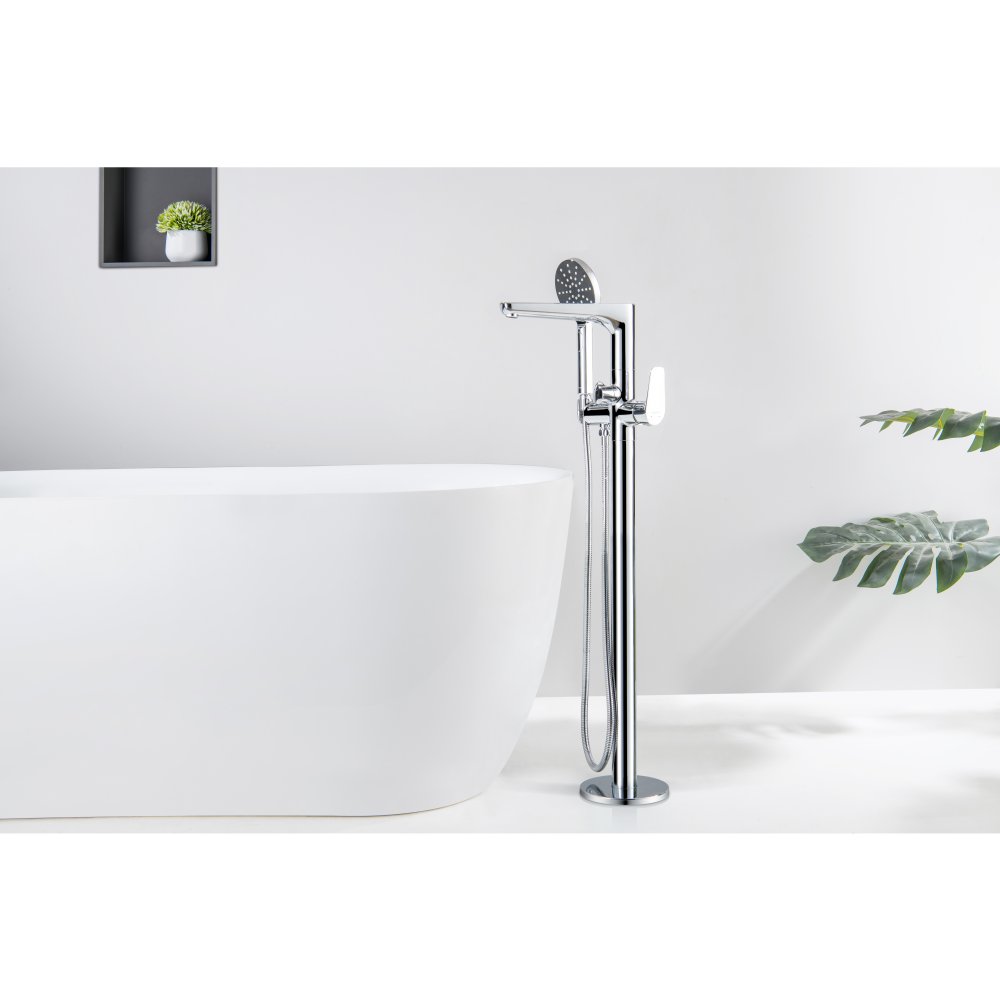 Смеситель для ванны AQUATEK БЕТТА напольный скрытого монтажа хром AQ1145CR