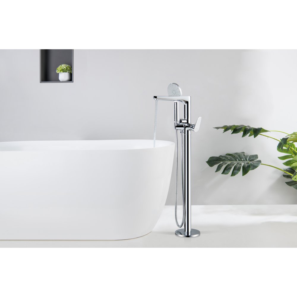 Смеситель для ванны AQUATEK БЕТТА напольный скрытого монтажа хром AQ1145CR