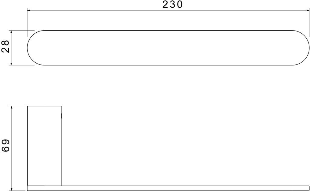 Полотенцедержатель Aquatek Лира матовый черный AQ4419MB