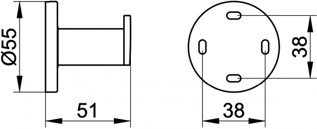 Крючок для полотенца KEUCO PLAN черный матовый 14914370000