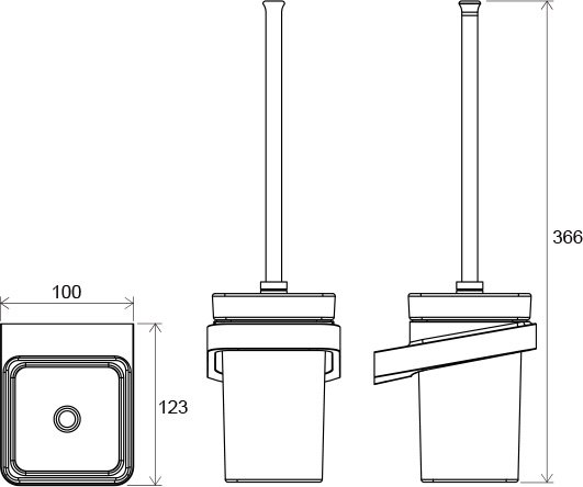 Держатель с ершиком для туалетной щетки Ravak 10° TD 410.00 X07P330
