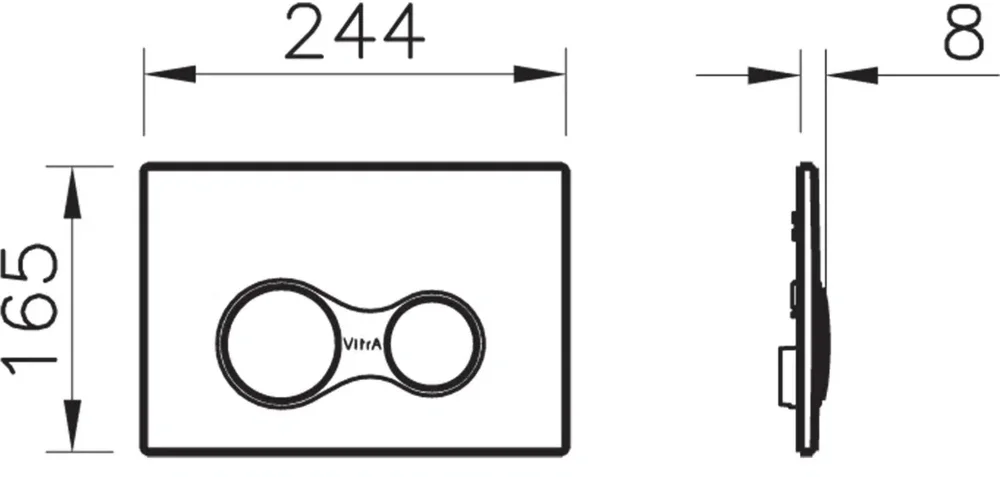 Комплект унитаз подвесной VitrA Sento Rim-ex с сиденьем микролифт, инсталляцией и панелью смыва 9830B003-7207