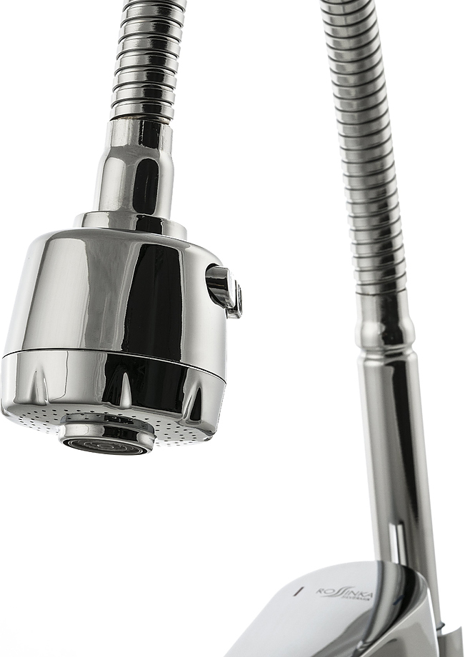 Смеситель для кухни Rossinka Silvermix S35-26 с гибким изливом хром S35-26