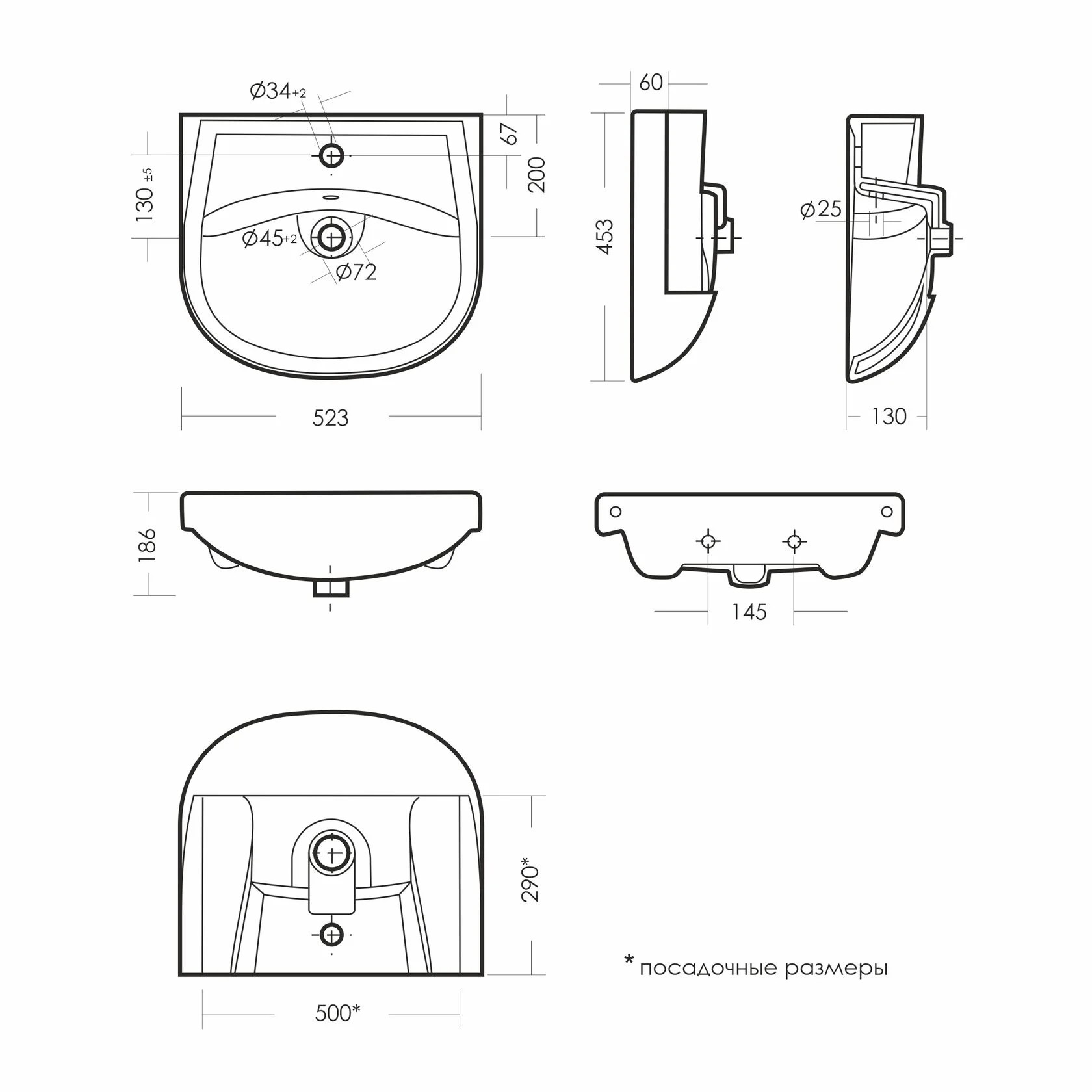 Комплект Тумба напольная Dreja Аттика-50 с умывальником Аттика 50 SET_Аттика-50/Аттика-50