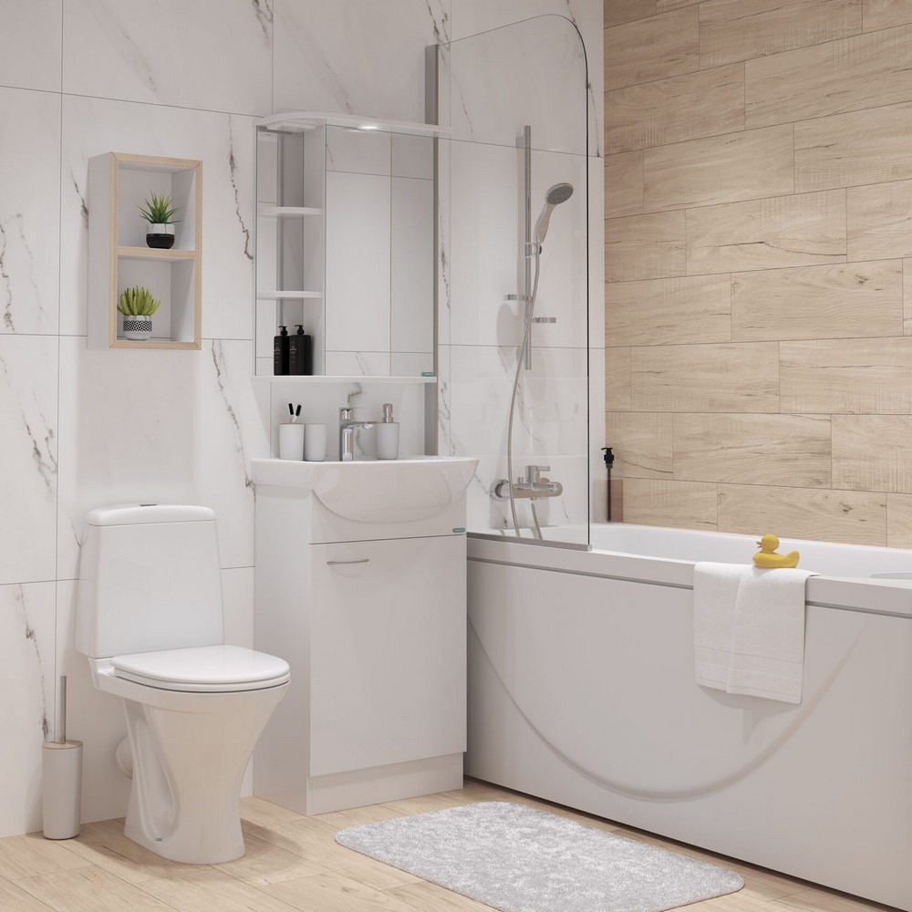 Комплект Тумба напольная Dreja Аттика-50 с умывальником Аттика 50 SET_Аттика-50/Аттика-50