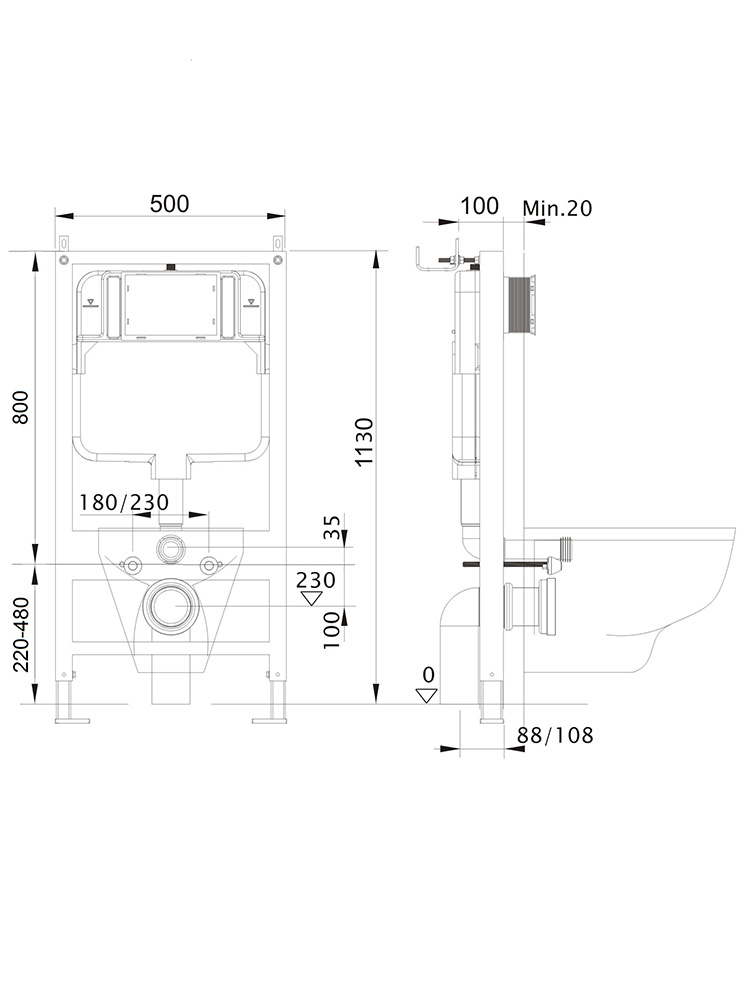 Комплект инсталляция с унитазом Aquatek Либерти (INS-0000012, AQ1999T-00) ЛИБЕРТИ