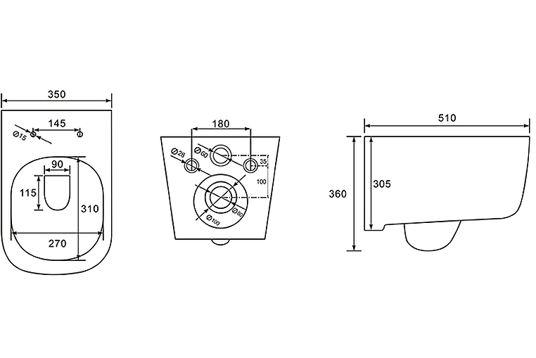 Комплект инсталляции Aquatek Лугано рама Standard INS-0000012 и унитаз AQ2002-00 ЛУГАНО