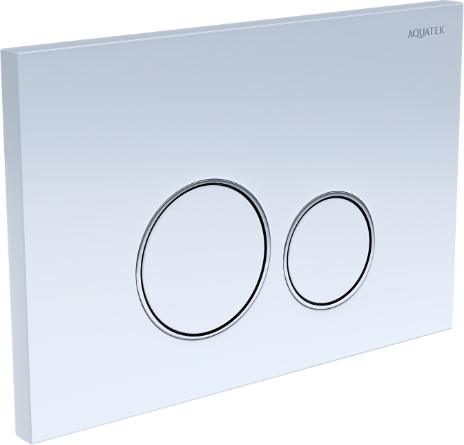 Панель смыва KDI 005A белая глянец ободок хром круглые клавиши KDI-0000015