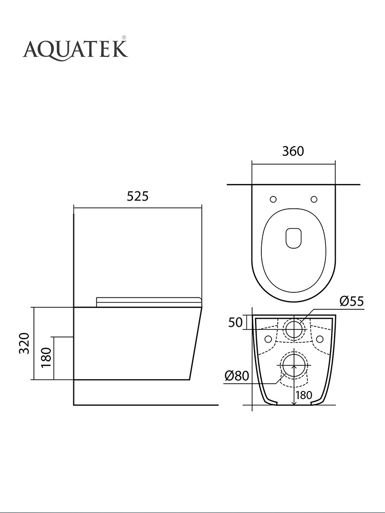 Комплект инсталляции AQUATEK ВЕГА-1905-016 рама Standard INS-0000017 кнопка KDI-0000016 унитаз AQ1905-00
