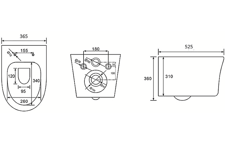 Комплект инсталляции AQUATEK НИКА (рама INS-0000012, унитаз AQ2009-00 soft-close) INS-0000012/AQ2009-00