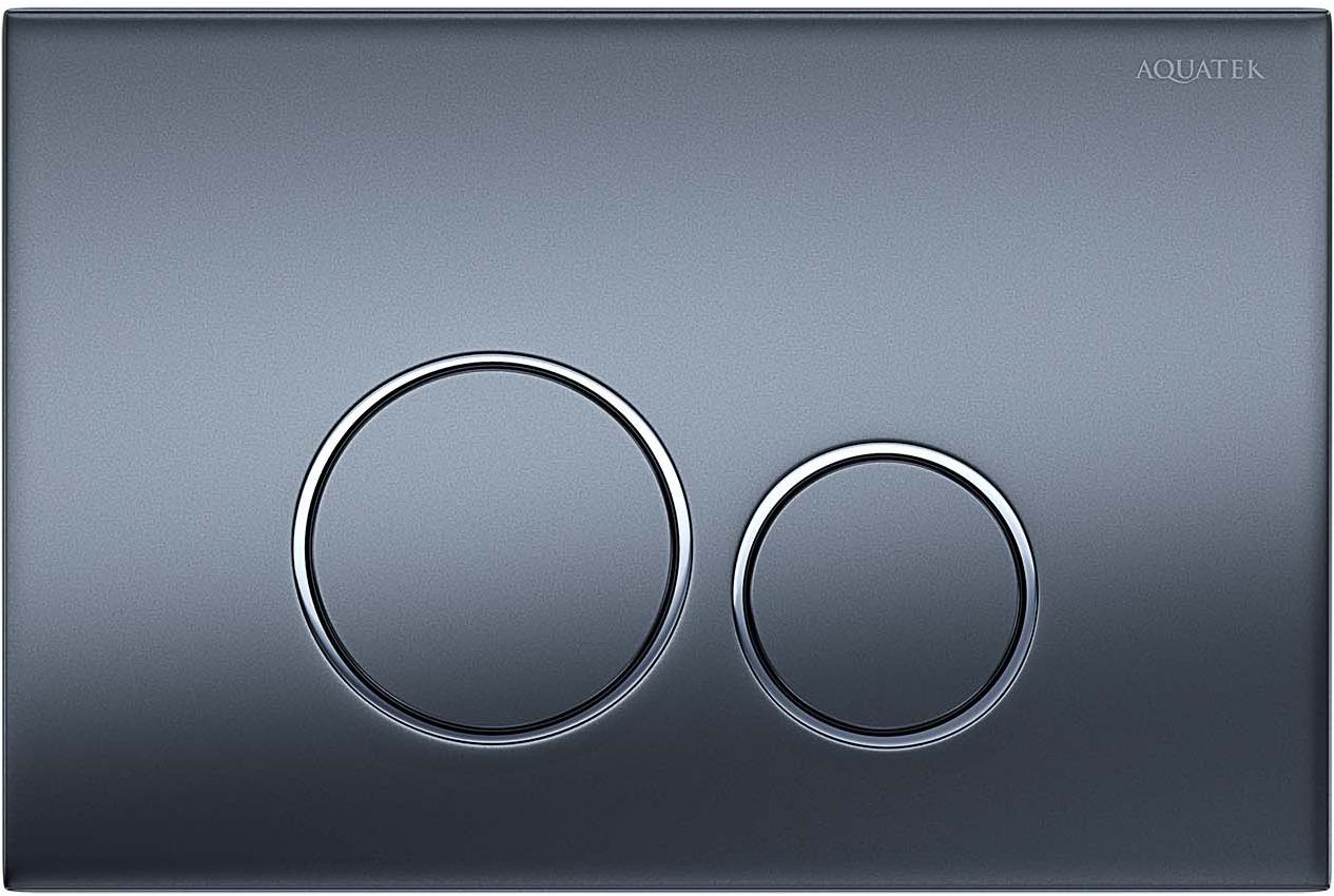 Панель смыва KDI 005C-1 оружейная сталь матовая ободок хром круглые клавиши KDI-0000035