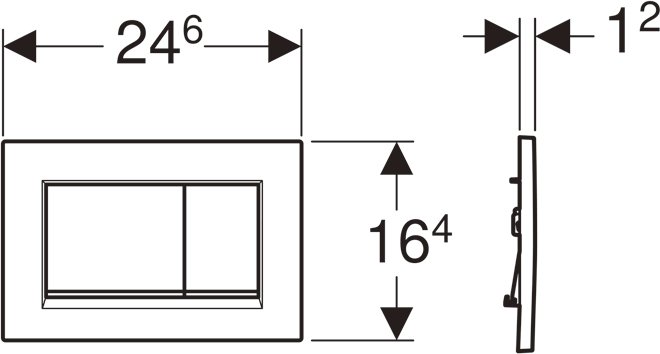 Клавиша смыва Geberit Sigma30 двойной смыв черный матовый 115.883.14.1