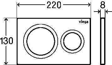 Панель смыва для унитазов Viega Prevista Visign for Style 20 пластик альпийский белый 8610.1 773793