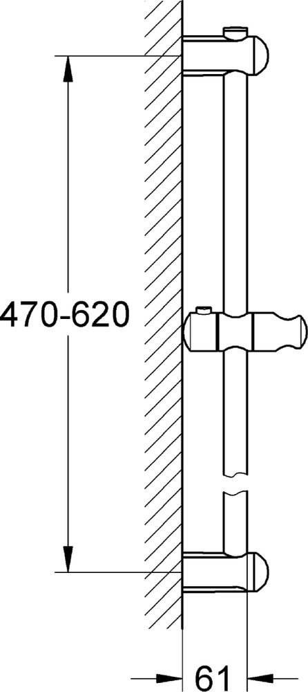 Душевая штанга GROHE Euphoria 600 мм хром 27499000